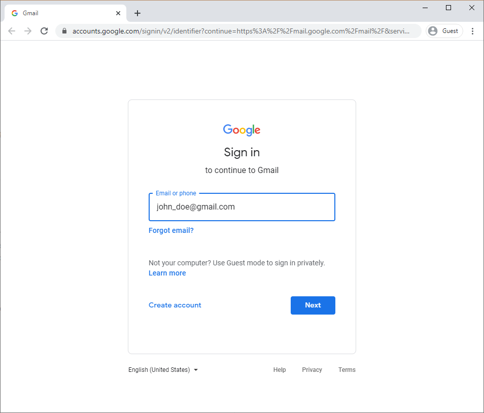 How to login to Gmail